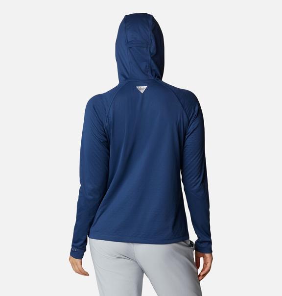 Columbia PFG ZERO Rules Hoodies Blue For Women's NZ31890 New Zealand